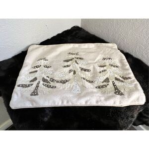 XMAS Pillow Embroidered Beaded Cynthia Rowley cover